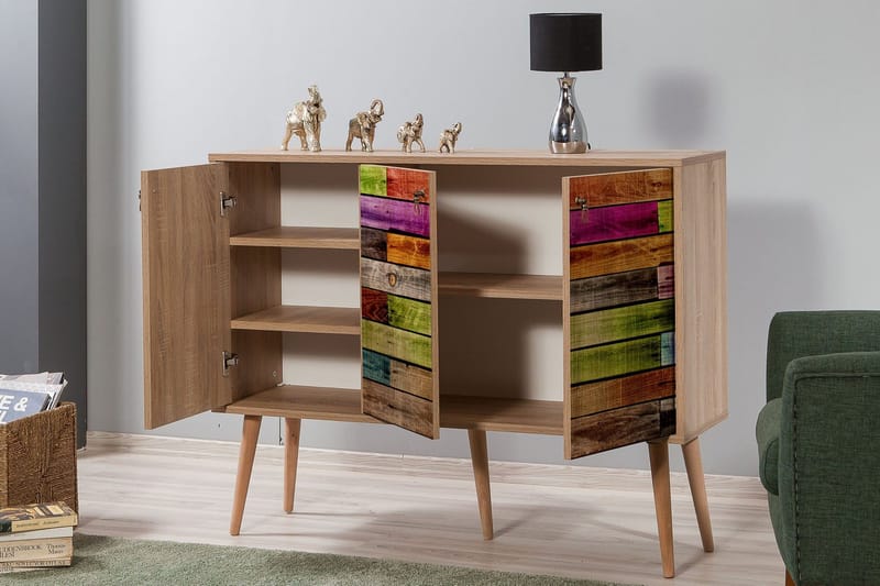 Vellavie Skjenk Regnbuepanel - Flerfarget - Oppbevaring - Oppbevaringsmøbler - Sideboard & skjenk