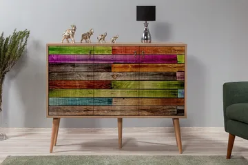 Vellavie Skjenk Regnbuepanel - Flerfarget - Oppbevaring - Oppbevaringsmøbler - Sideboard & skjenk