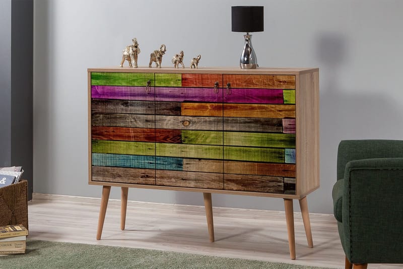 Vellavie Skjenk Regnbuepanel - Flerfarget - Oppbevaring - Oppbevaringsmøbler - Sideboard & skjenk