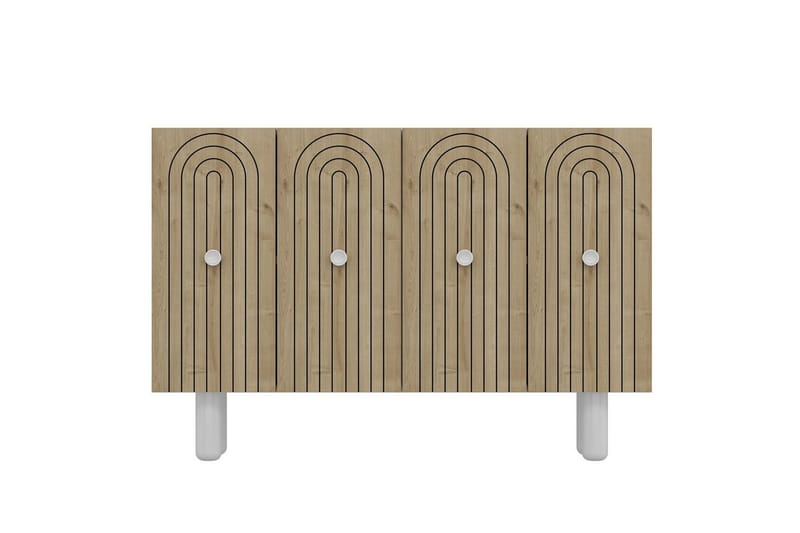 Velorae Konsollbord 120 cm - Hvit/Eik - Møbler - Bord - Avlastningsbord & sidobord - Konsollbord & gangbord