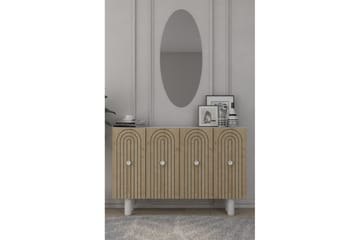 Velorae Konsollbord 120 cm - Hvit/Eik - Møbler - Bord - Avlastningsbord & sidobord - Konsollbord & gangbord