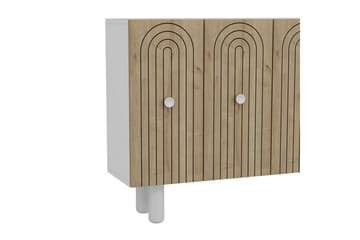 Velorae Konsollbord 120 cm - Hvit/Eik - Møbler - Bord - Avlastningsbord & sidobord - Konsollbord & gangbord