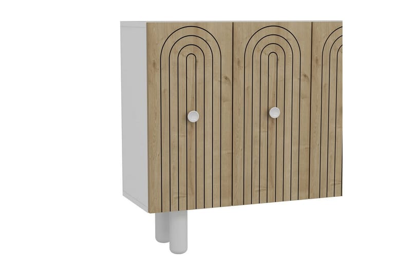 Velorae Konsollbord 120 cm - Hvit/Eik - Møbler - Bord - Avlastningsbord & sidobord - Konsollbord & gangbord