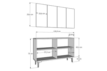 Velorae Konsollbord 120 cm - Hvit/Sølv - Møbler - Bord - Avlastningsbord & sidobord - Konsollbord & gangbord