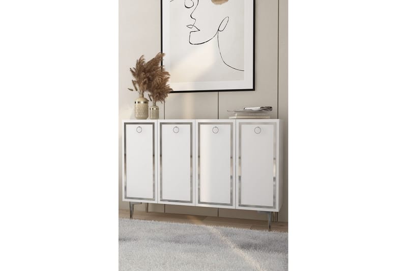 Velorae Konsollbord 120 cm - Hvit/Sølv - Møbler - Bord - Avlastningsbord & sidobord - Konsollbord & gangbord