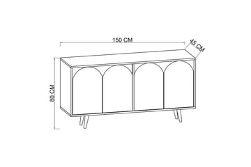 Venezia Konsollbord 150 cm - Brun/Hvit - Møbler - Bord - Avlastningsbord & sidobord - Konsollbord & gangbord