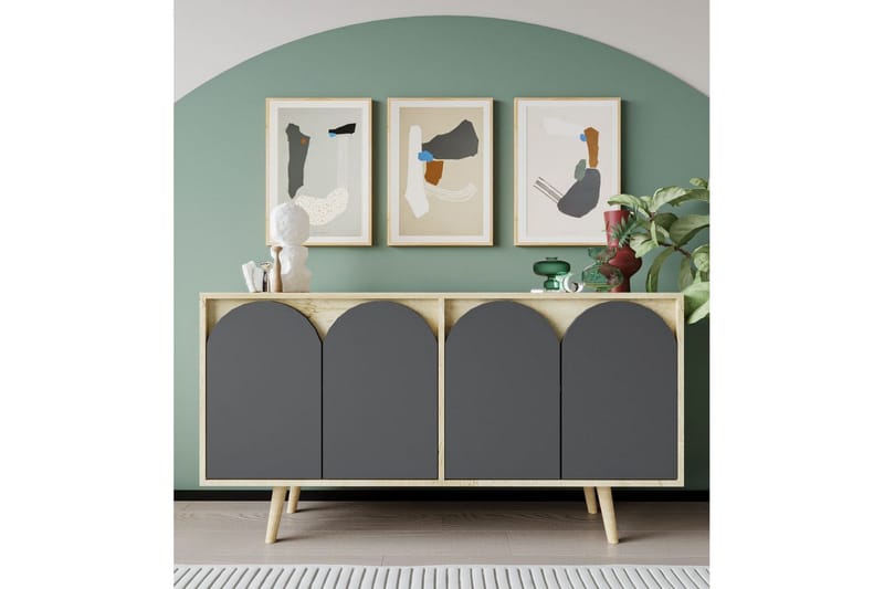 Venezia Konsollbord 150x150 cm - Brun/Antrasitt - Møbler - Bord - Avlastningsbord & sidobord - Konsollbord & gangbord