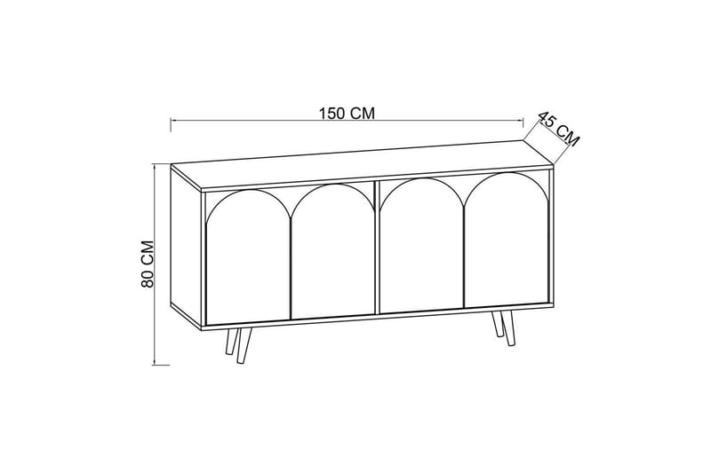 Venezia Konsollbord 150x150 cm - Hvit - Møbler - Bord - Avlastningsbord & sidobord - Konsollbord & gangbord