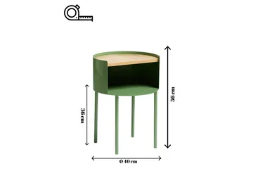 Veyric Sidebord 40 cm - Grønn - Møbler - Bord - Avlastningsbord & sidobord - Lampebord & sidebord