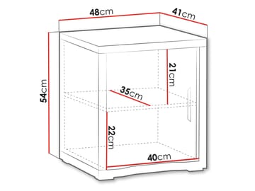 Veyricus Nattbord 48 cm - Møbler - Bord - Avlastningsbord & sidobord - Sengebord & nattbord