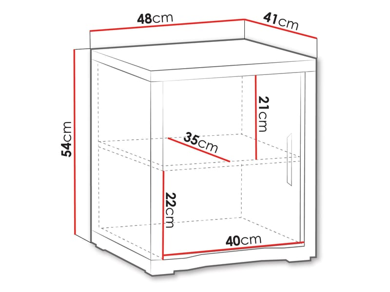 Veyricus Nattbord 48 cm - Møbler - Bord - Avlastningsbord & sidobord - Sengebord & nattbord