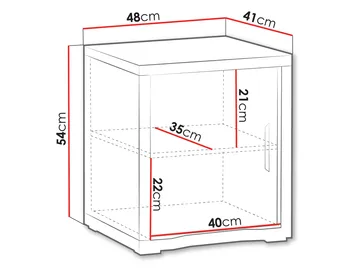 Veyricus Nattbord 48 cm - Møbler - Bord - Avlastningsbord & sidobord - Sengebord & nattbord