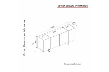 Veyron Konsollbord 180 cm - Beige/Sandstein - Møbler - Bord - Avlastningsbord & sidobord - Konsollbord & gangbord