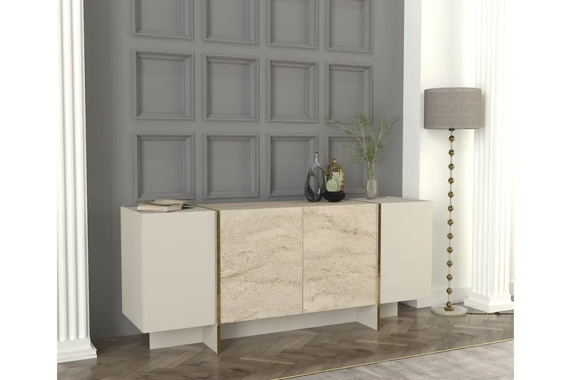 Veyron Konsollbord 180 cm - Beige/Sandstein - Møbler - Bord - Avlastningsbord & sidobord - Konsollbord & gangbord