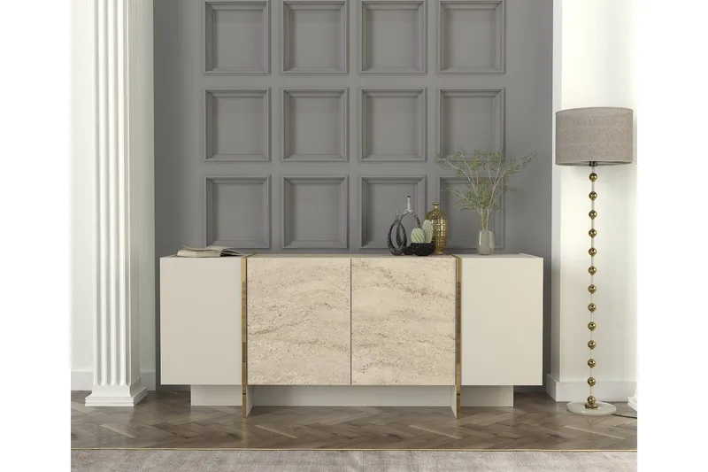 Veyron Konsollbord 180 cm - Beige/Sandstein - Møbler - Bord - Avlastningsbord & sidobord - Konsollbord & gangbord