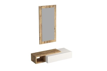 Vien Sidebord 82 cm - Brun/Hvit - Møbler - Bord - Avlastningsbord & sidobord - Lampebord & sidebord