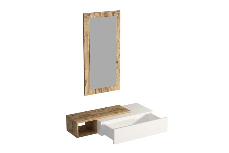 Vien Sidebord 82 cm - Brun/Hvit - Møbler - Bord - Avlastningsbord & sidobord - Lampebord & sidebord