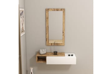 Vien Sidebord 82 cm - Brun/Hvit - Møbler - Bord - Avlastningsbord & sidobord - Lampebord & sidebord