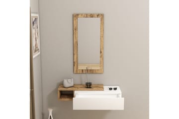 Vien Sidebord 82 cm - Brun/Hvit - Møbler - Bord - Avlastningsbord & sidobord - Lampebord & sidebord