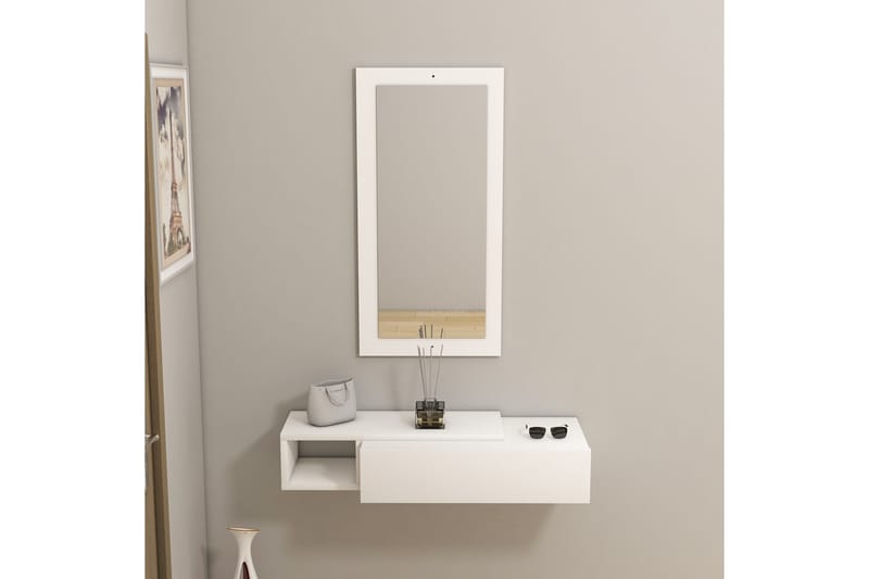 Vien Sidebord 82 cm - Hvit - Møbler - Bord - Avlastningsbord & sidobord - Lampebord & sidebord