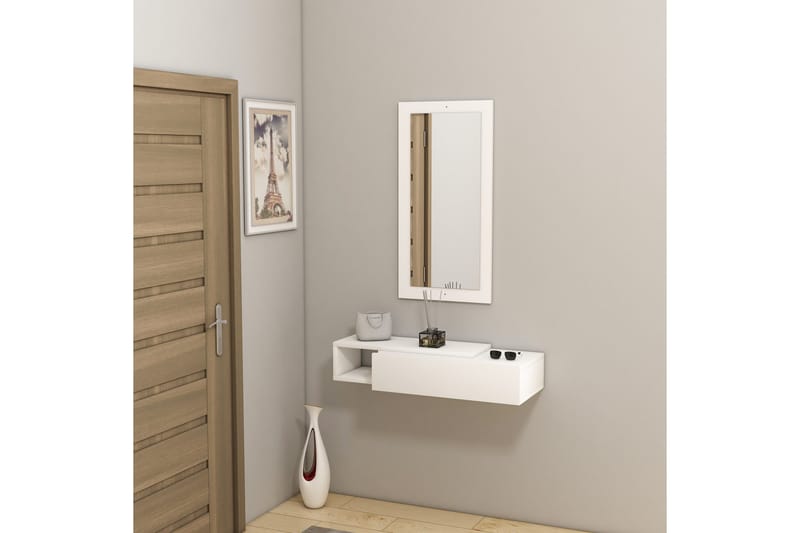 Vien Sidebord 82 cm - Hvit - Møbler - Bord - Avlastningsbord & sidobord - Lampebord & sidebord