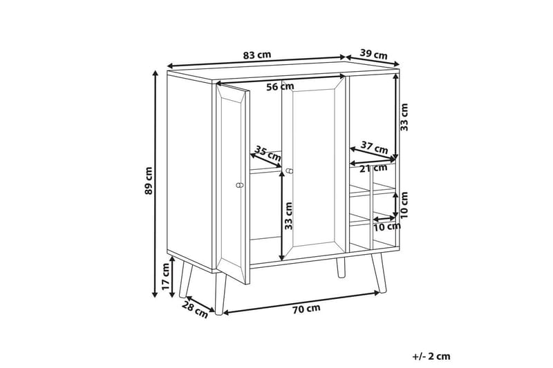 Vinskap Paget - Møbler - Bord - Avlastningsbord & sidobord - Lampebord & sidebord