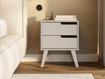 Virello Nattbord 45 cm - beige - Møbler - Bord - Avlastningsbord & sidobord - Sengebord & nattbord
