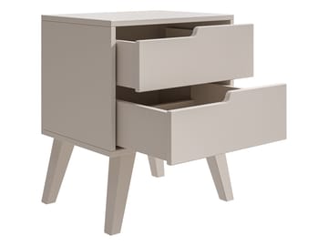 Virello Nattbord 45 cm - beige - Møbler - Bord - Avlastningsbord & sidobord - Sengebord & nattbord