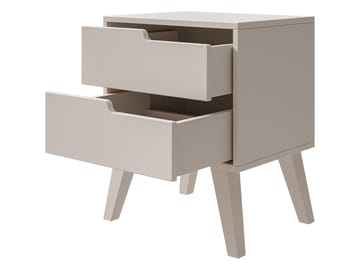 Virello Nattbord 45 cm - beige - Møbler - Bord - Avlastningsbord & sidobord - Sengebord & nattbord