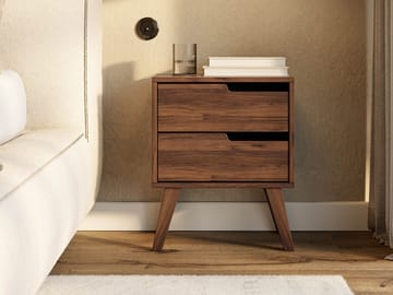 Virello Nattbord 45 cm - brun - Møbler - Bord - Avlastningsbord & sidobord - Sengebord & nattbord