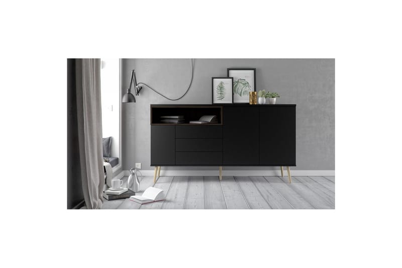 Virender Konsollbord 176 cm - Svart/Natur - Møbler - Bord - Avlastningsbord & sidobord - Konsollbord & gangbord