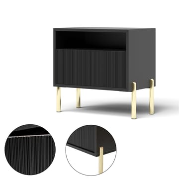 Virmani Nattbord 47 cm - Svart - Møbler - Bord - Avlastningsbord & sidobord - Sengebord & nattbord