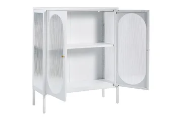 Vitrine Sarre Hvit, gull - Hvit, gull - Oppbevaring - Skap - Vitrineskap