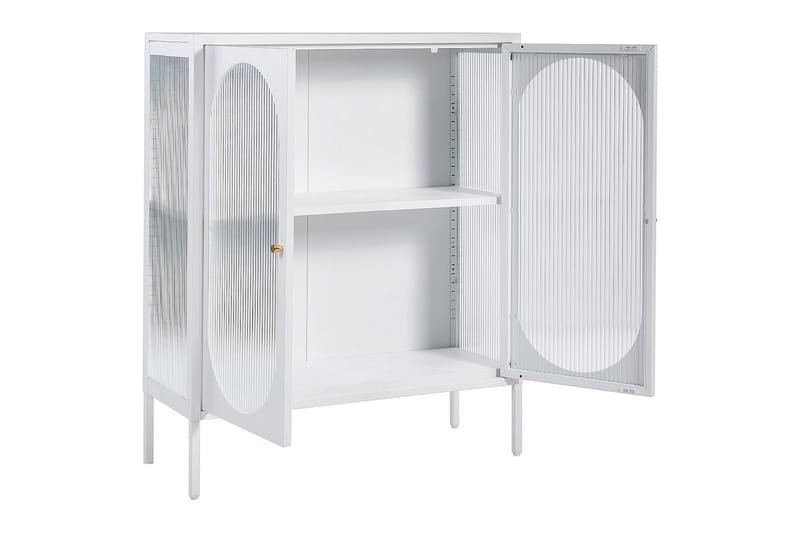 Vitrine Sarre Hvit, gull - Hvit, gull - Møbler - Bord - Avlastningsbord & sidobord - Konsollbord & gangbord