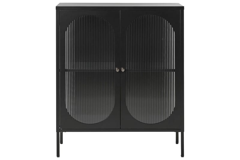 Vitrine Sarre Sort, Gull - Sort, Gull - Oppbevaring - Skap - Vitrineskap