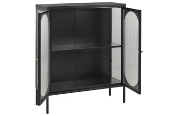 Vitrine Sarre Sort, Gull - Sort, Gull - Oppbevaring - Skap - Vitrineskap