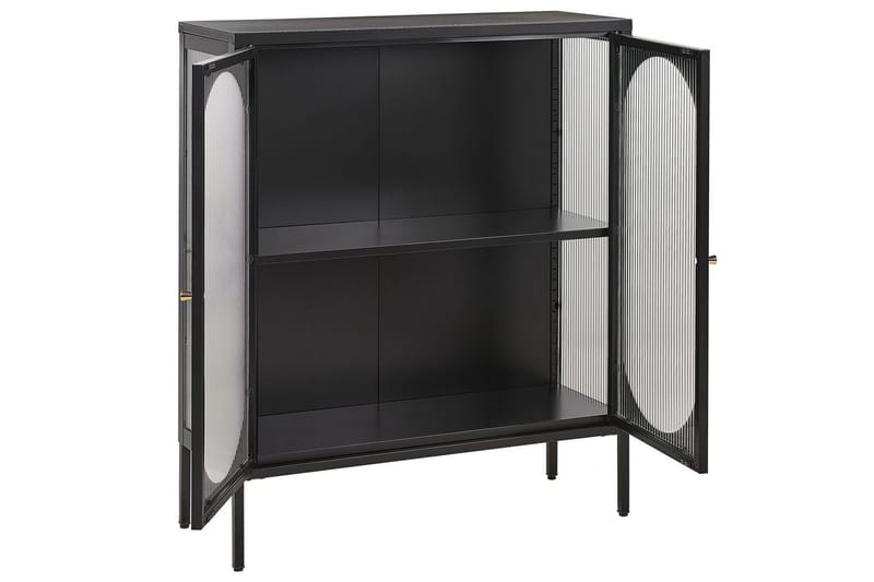 Vitrine Sarre Sort, Gull - Sort, Gull - Møbler - Bord - Avlastningsbord & sidobord - Konsollbord & gangbord