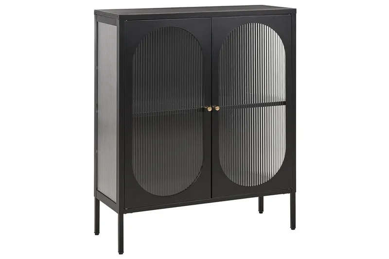 Vitrine Sarre Sort, Gull, Sort, Gull