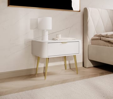 Walia Nattbord 63 cm - Hvit - Møbler - Bord - Avlastningsbord & sidobord - Sengebord & nattbord