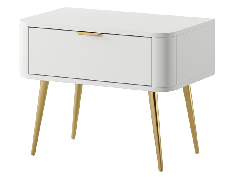 Walia Nattbord 63 cm - Hvit - Møbler - Bord - Avlastningsbord & sidobord - Sengebord & nattbord