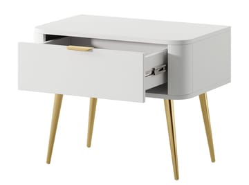 Walia Nattbord 63 cm - Hvit - Møbler - Bord - Avlastningsbord & sidobord - Sengebord & nattbord