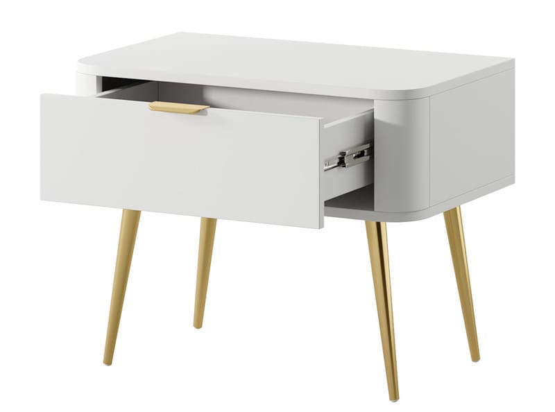 Walia Nattbord 63 cm - Hvit - Møbler - Bord - Avlastningsbord & sidobord - Sengebord & nattbord