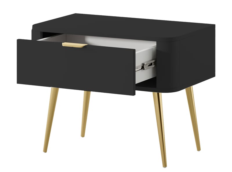 Walia Nattbord 63 cm - Svart - Møbler - Bord - Avlastningsbord & sidobord - Sengebord & nattbord