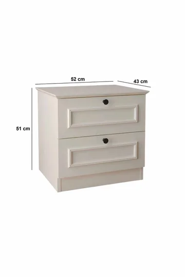 Wonthaggi nattbord 52 cm - Hvit - Møbler - Bord - Avlastningsbord & sidobord - Sengebord & nattbord