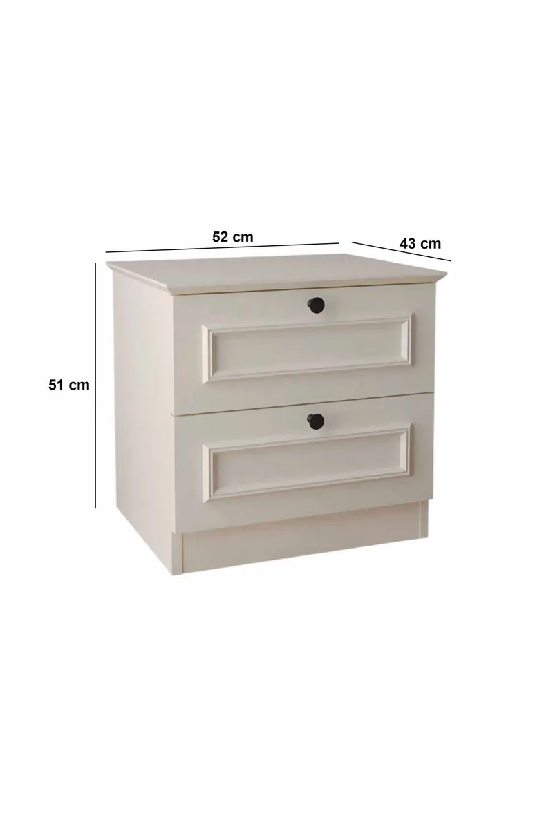 Wonthaggi nattbord 52 cm - Hvit - Møbler - Bord - Avlastningsbord & sidobord - Sengebord & nattbord