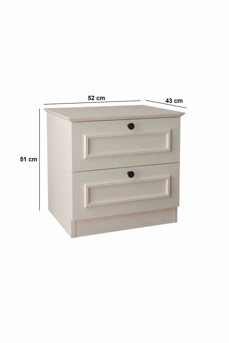 Wonthaggi nattbord 52 cm - Hvit - Møbler - Bord - Avlastningsbord & sidobord - Sengebord & nattbord