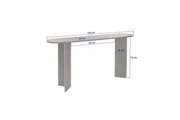 Yeno Konsollbord 150 cm - Hvit - Møbler - Bord - Avlastningsbord & sidobord - Konsollbord & gangbord