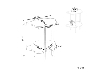 Yokley Sidebord 48 cm - Hvit/Svart - Møbler - Bord - Avlastningsbord & sidobord - Lampebord & sidebord
