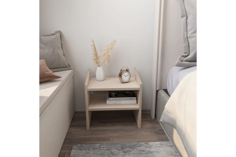 Zalric Nattbord 45 cm - Beige - Møbler - Bord - Avlastningsbord & sidobord - Sengebord & nattbord