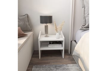 Zalric Nattbord 45 cm - Hvit - Møbler - Bord - Avlastningsbord & sidobord - Sengebord & nattbord